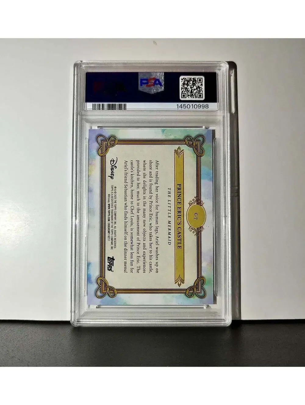 Prince Eric's Castle 2025 Topps Disney #C-7 Card The Little Mermaid PSA 9 MT